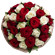bouquet of red and white roses. Ukraine
