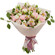 bouquet of lisianthuses carnations and alstroemerias. Ukraine