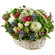 basket of chrysanthemums and roses. Ukraine